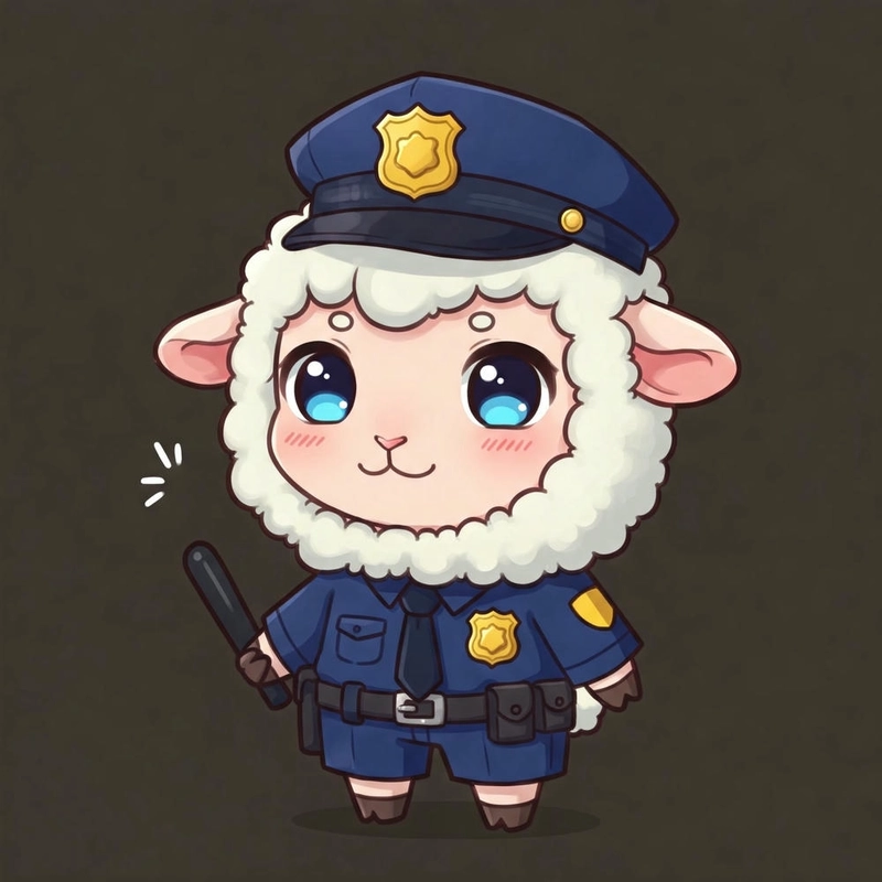ảnh chibi con cừu dễ thương 