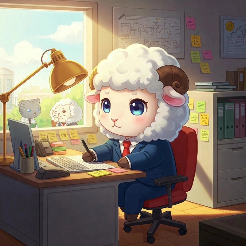 hình con cừu chibi ngộ nghĩnh 