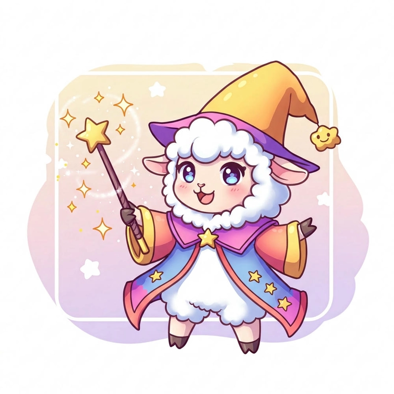 con cừu chibi dễ thương