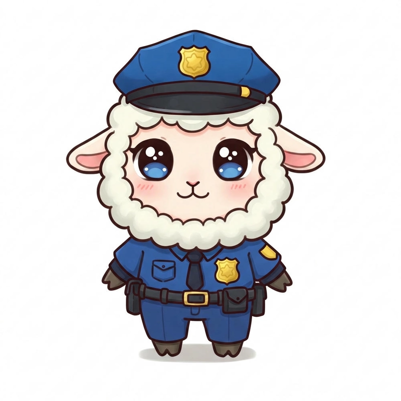hình vẽ con cừu cute chibi 