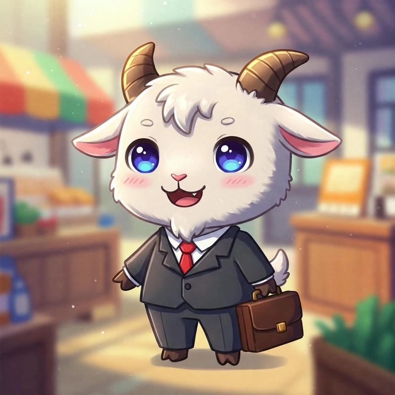 Ảnh chibi con dê dễ thương