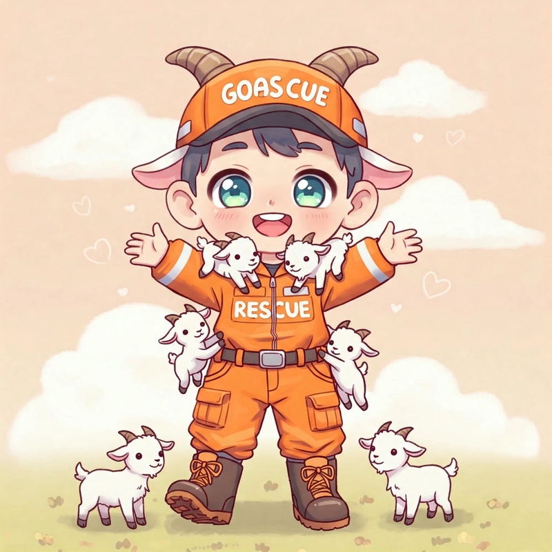 Hình ảnh con dê chibi