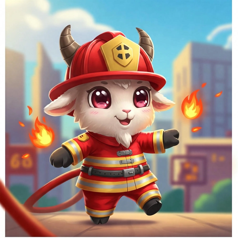 Ảnh vẽ con dê chibi