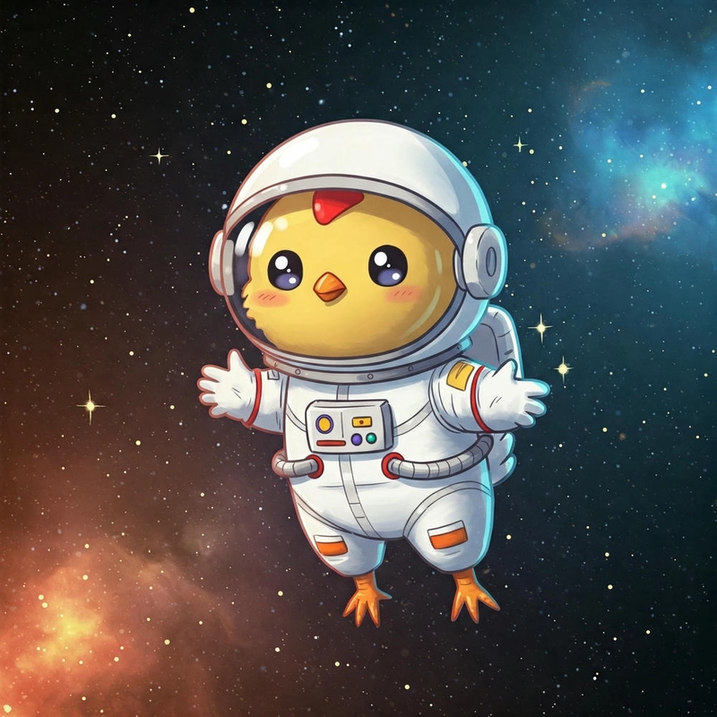 gà con chibi cute ngộ nghĩnh