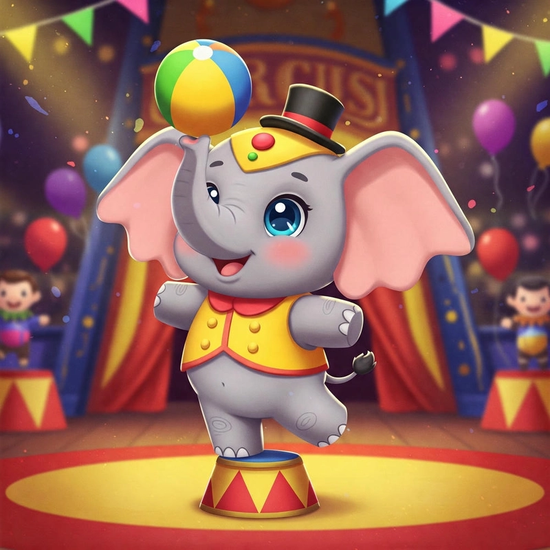 tranh voi chibi dễ thương