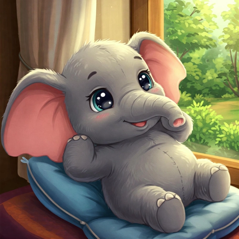 voi chibi ngộ nghĩnh đáng yêu