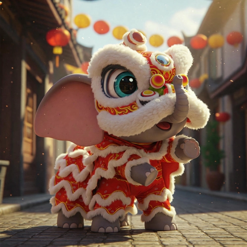voi chibi hoạt hình dễ thương