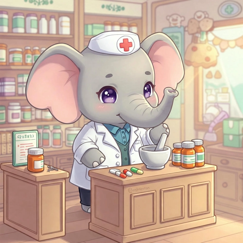 Hình chú voi con chibi cute