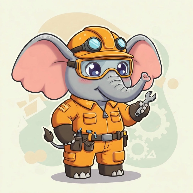Hình con voi chibi ngộ nghĩnh