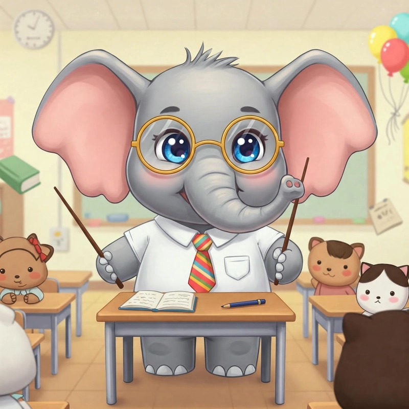 ảnh chibi con voi dễ thương