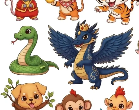 Bộ ảnh 12 con giáp chibi cute đặt avatar, hình nền