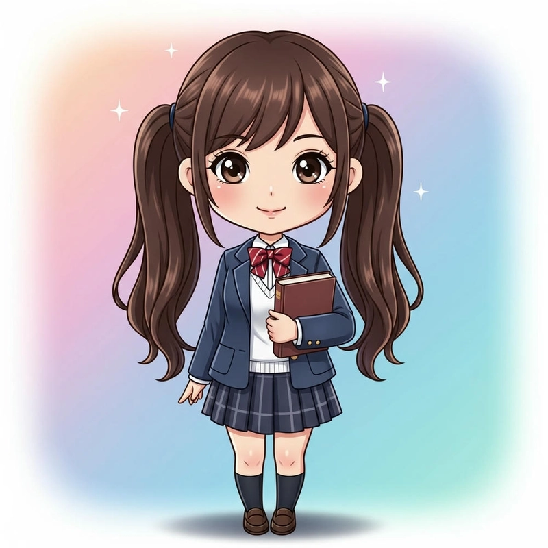 ảnh nữ sinh chibi tóc dài