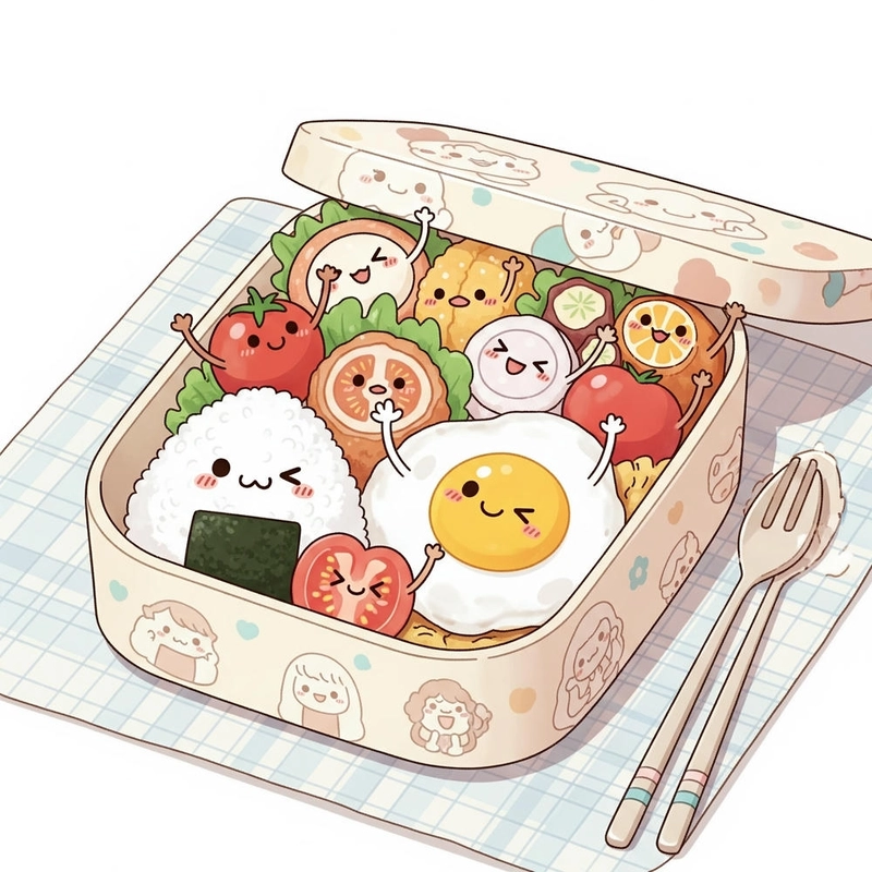 Hình chibi các món ăn cute