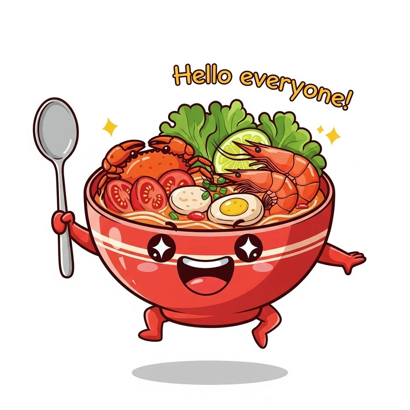 Ảnh hoạt hình chibi về đồ ăn