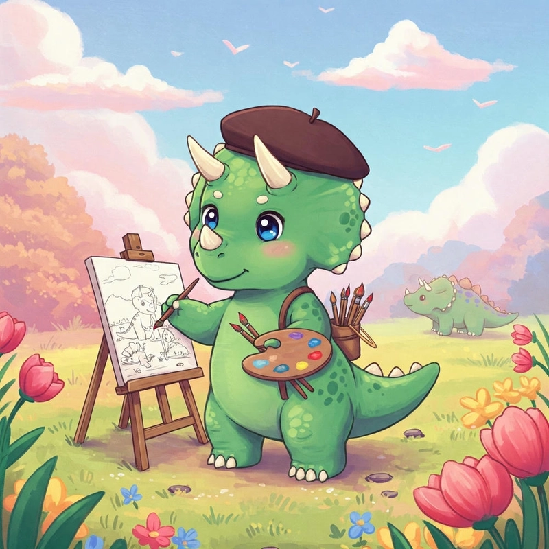 Chibi khủng long ngộ nghĩnh