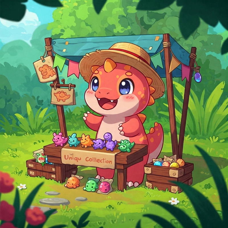 hình khủng long cute chibi dễ thương