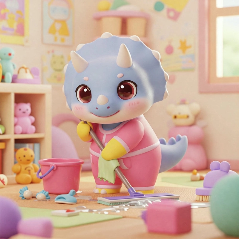 Khủng long dễ thương phong cách chibi