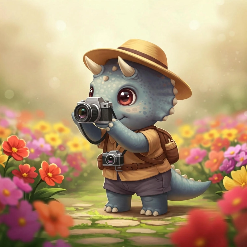 khủng long chibi dễ thương cute