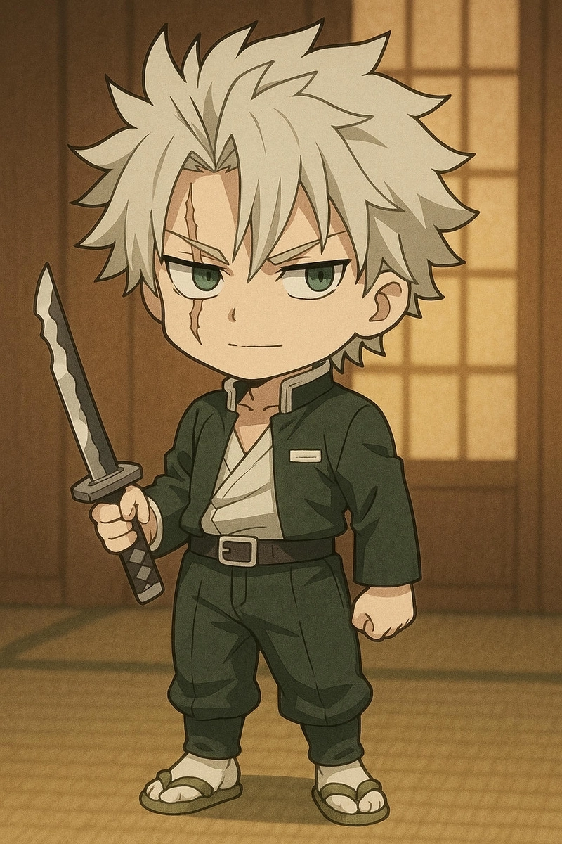 Hình chibi Sanemi siêu dễ thương