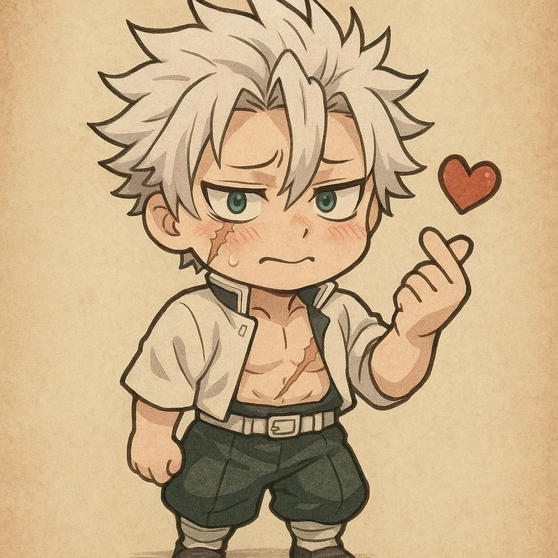 Sanemi Demon Slayer chibi dễ thương
