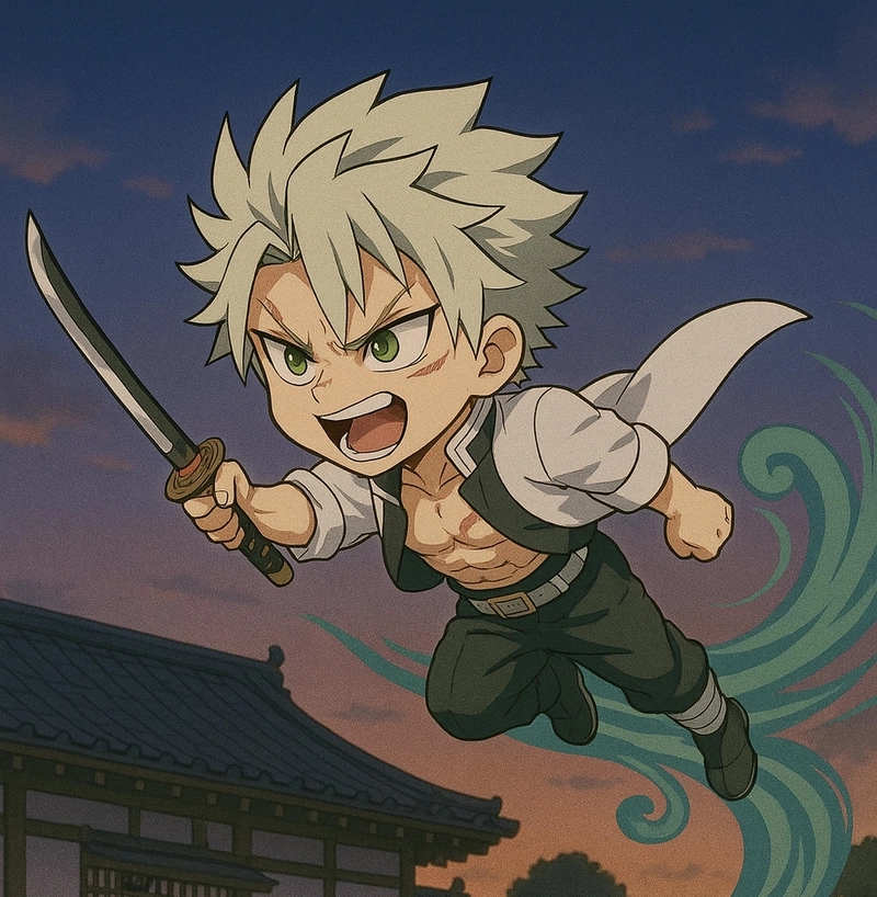 Sanemi Kimetsu no Yaiba chibi