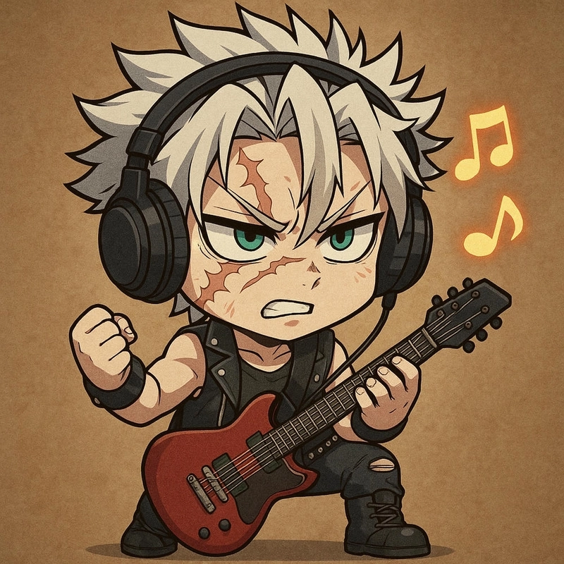 Tranh vẽ Sanemi chibi dễ thương