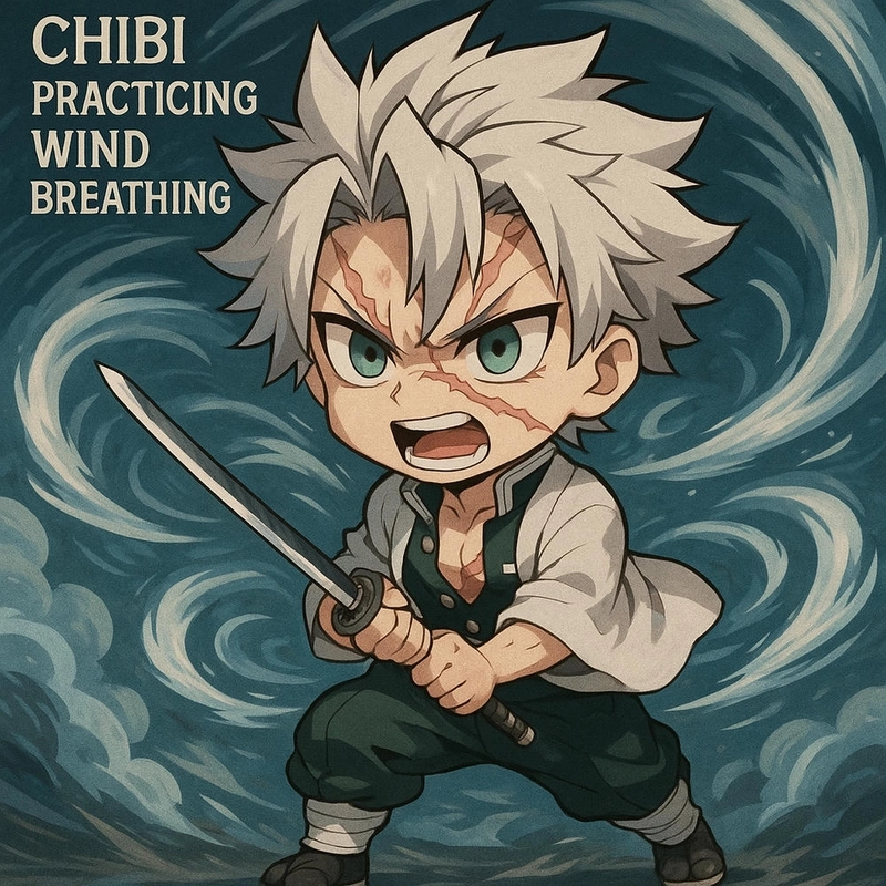 Sanemi phiên bản chibi đáng yêu