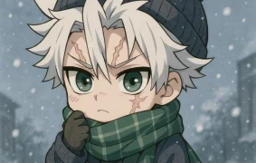 Bộ ảnh Sanemi Chibi dễ thương dành cho fan Kimetsu no Yaiba