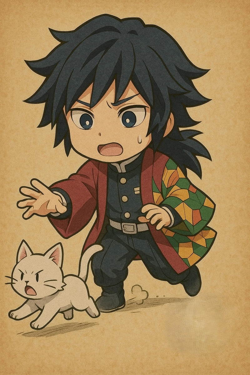 Giyuu chibi phong cách hoạt hình