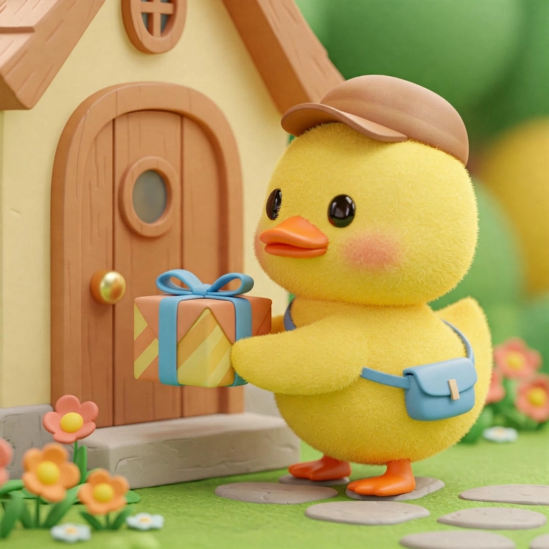 Hình nền điện thoại vịt cute chibi