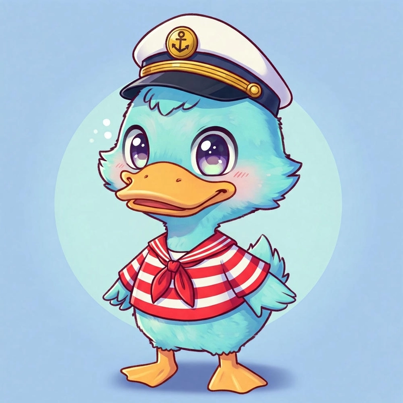 Vịt dễ thương phong cách chibi