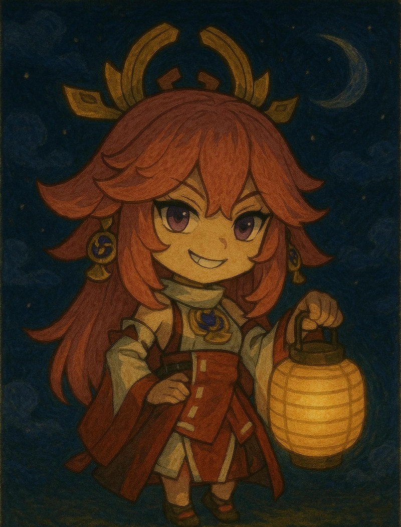 fanart chibi yae miko đẹp