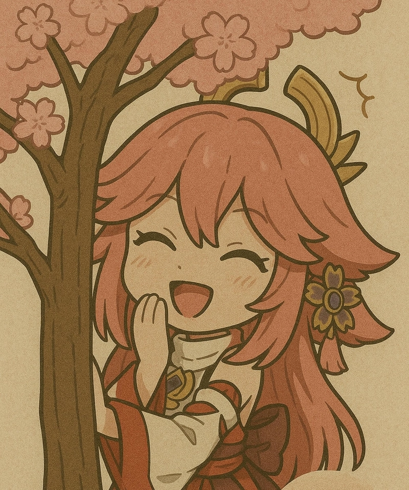 ảnh chibi dễ thương của yae miko