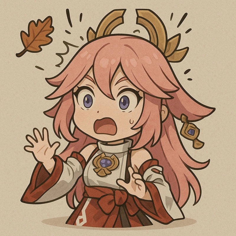 yae miko phiên bản chibi đáng yêu