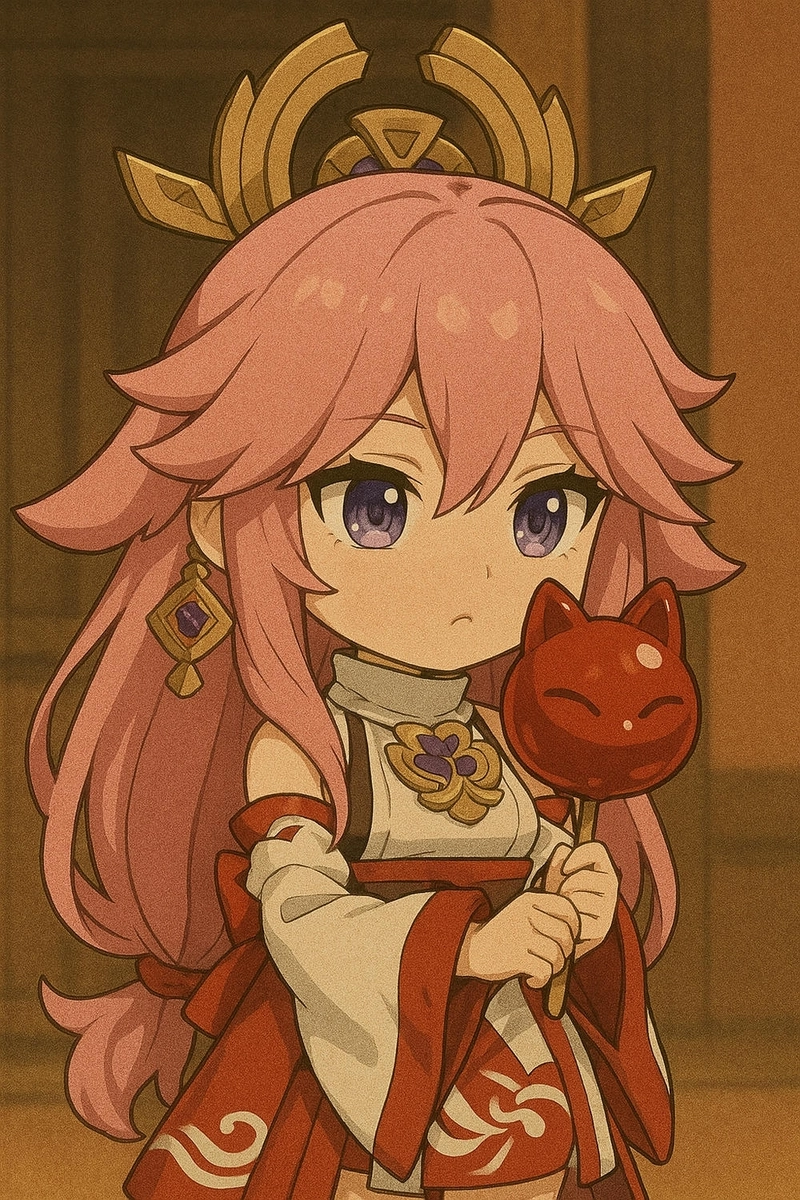 yae miko chibi cute
