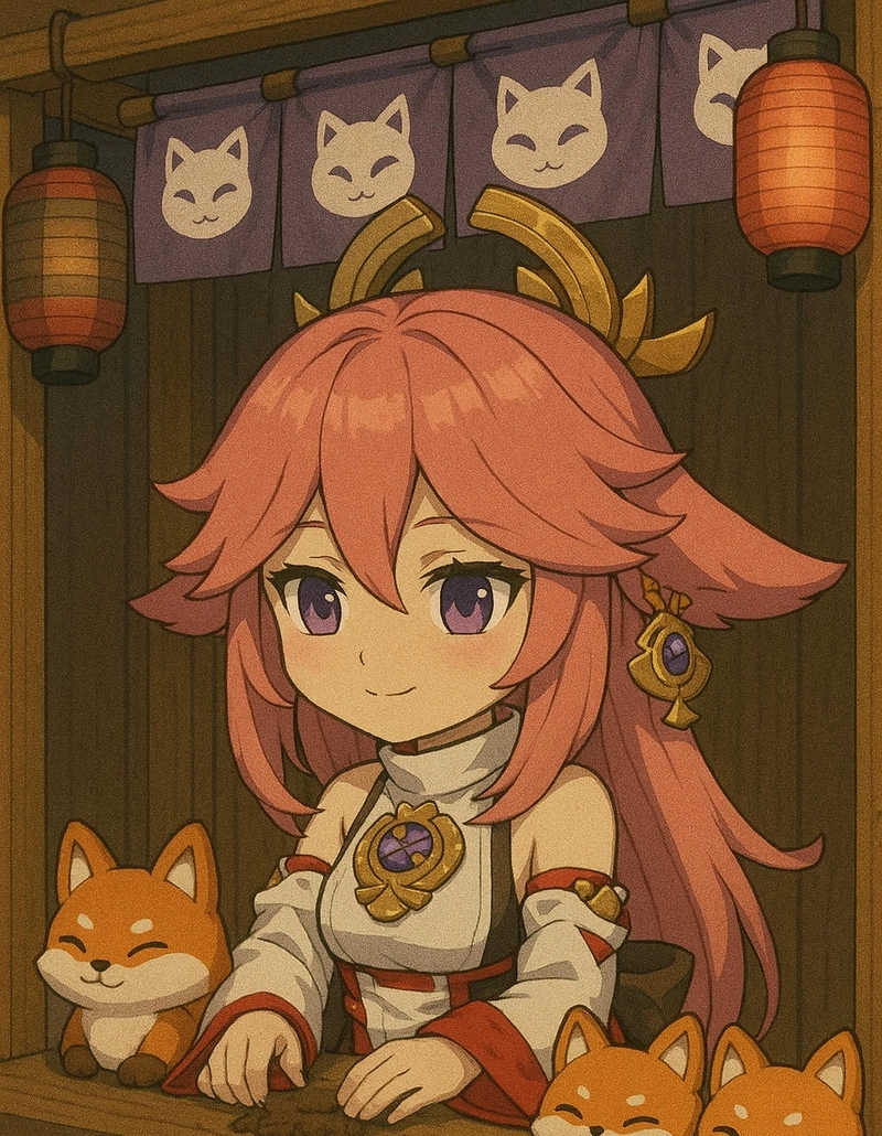 yae miko chibi siêu cute
