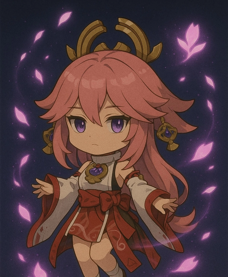 yae miko chibi cute dễ thương