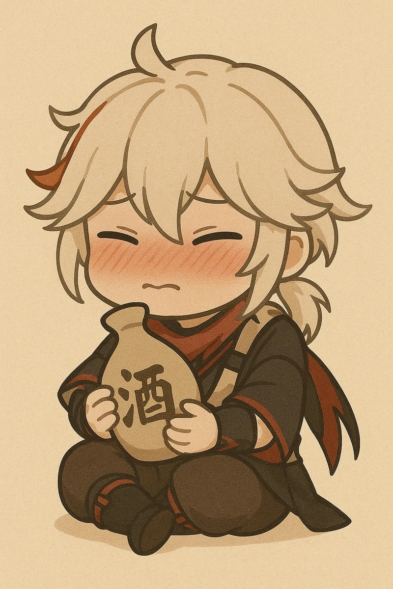 Hình vẽ Kazuha chibi cute