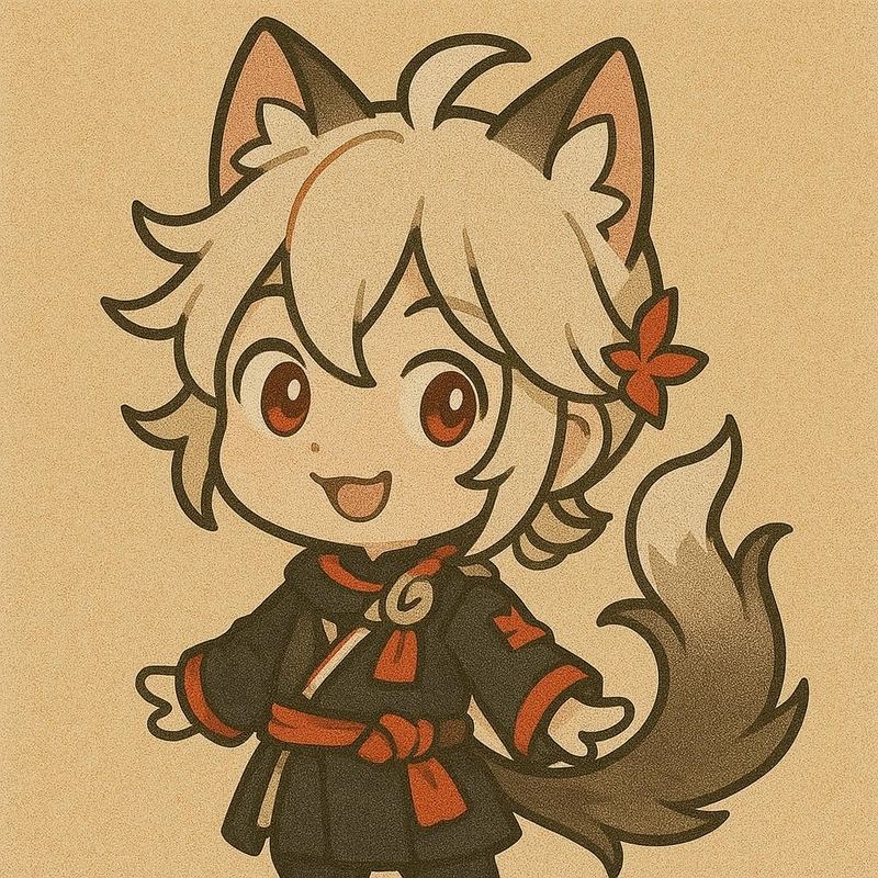 Hình Kazuha chibi phong cách dễ thương